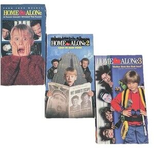 Home Alone Trilogy 1 2 & 3 VHS Video Tape Lot Bundle Macaulay Culkin Joe Pesci